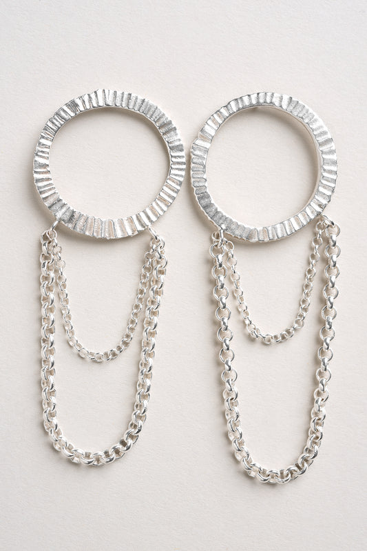 Boucles d'oreilles Grandes Roues Dentelées