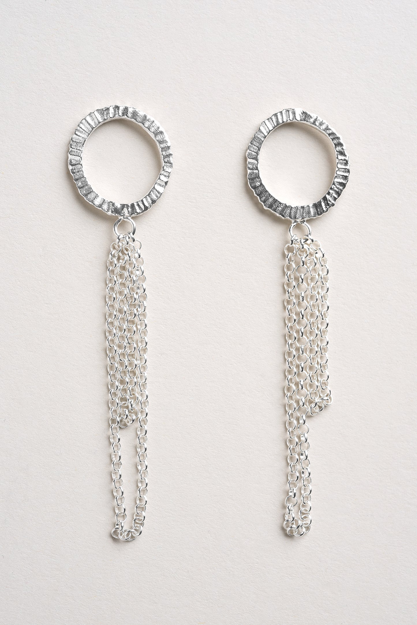 Boucles d'oreilles Roues Dentelées Chaînées