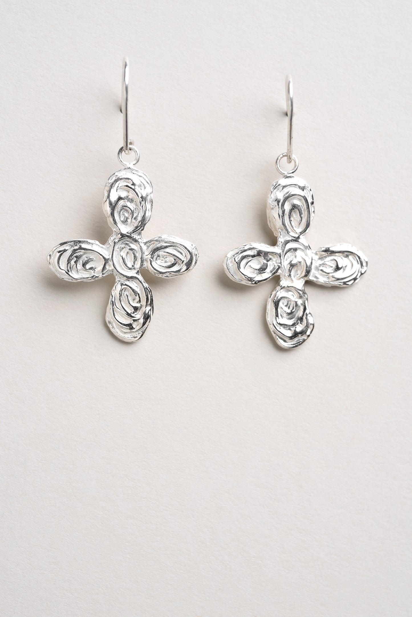 Boucles d'oreilles Ammonites en croix