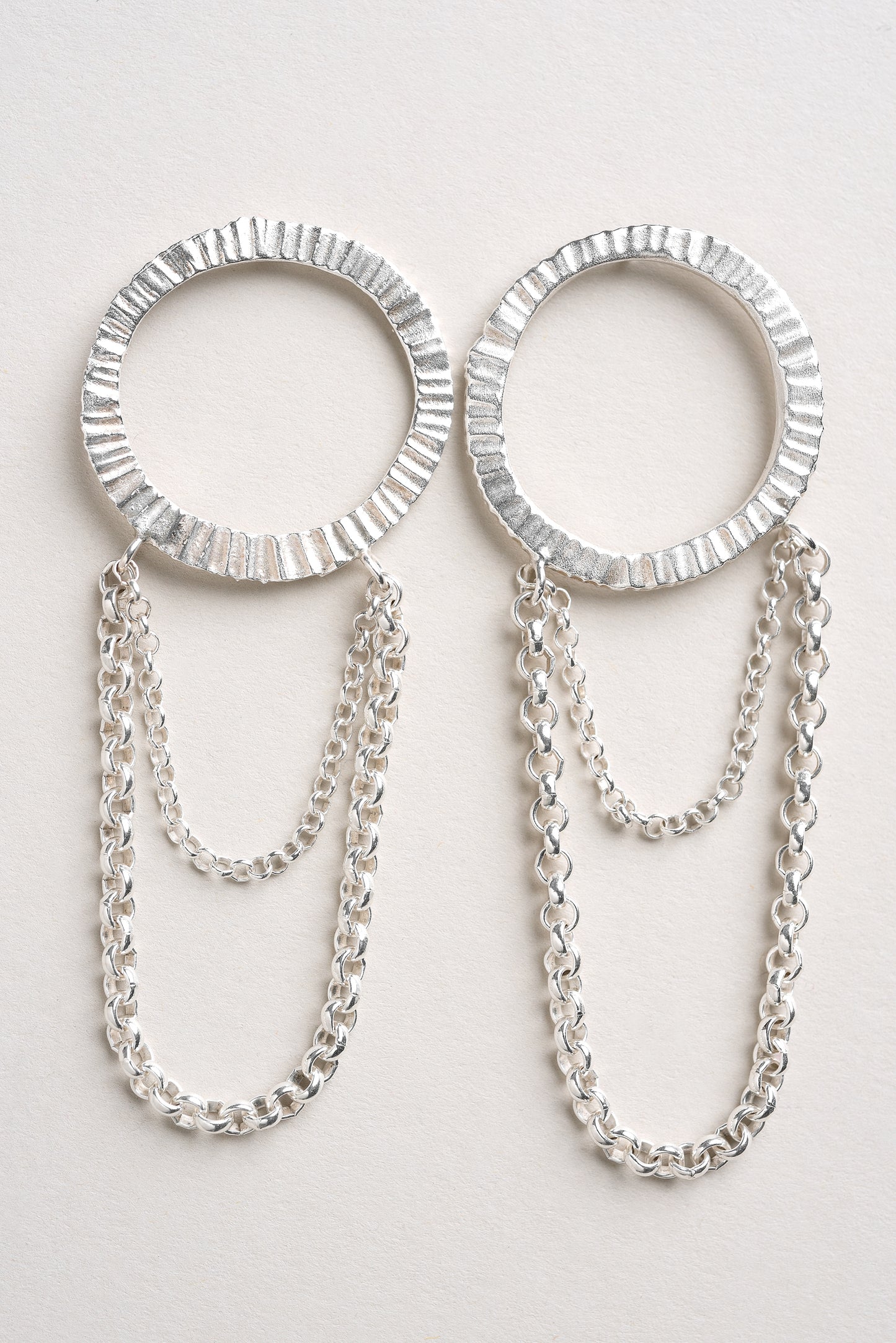 Boucles d'oreilles Grandes Roues Dentelées